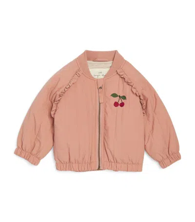 Konges Sløjd Juno Cherry-embroidered Bomber Jacket (9 Months-4 Years) In Multi