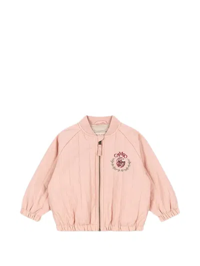 Konges Sløjd Kids' Juno Sequin Embroidered Bomber Jacket In Pink