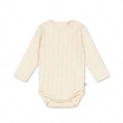 Konges Sløjd Kid's Fete De Fleur Bodysuit In Cream In Neutral
