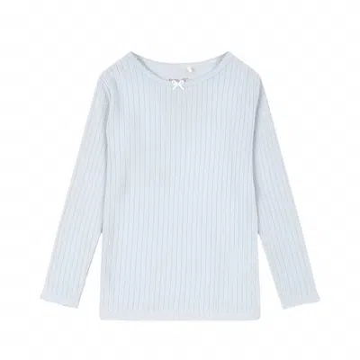 Konges Sløjd Kid's Long Sleeve Top In Gray Dawn In Blue
