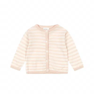 Konges Sløjd Kid's Venti Knit Cardigan In Cameo Rose In Neutral