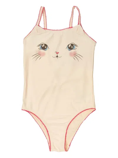 Konges Sløjd Babies' Kitty Swimsuit In Neutrals
