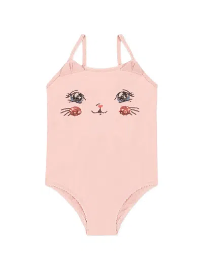 Konges Sløjd Kids' Kitty Swimsuit In Pink