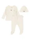 Konges Sløjd Lemon-embroidery Babygrow Set In Neutral