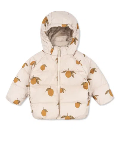 Konges Sløjd Kids' Lemon-print Padded Jacket In Pink