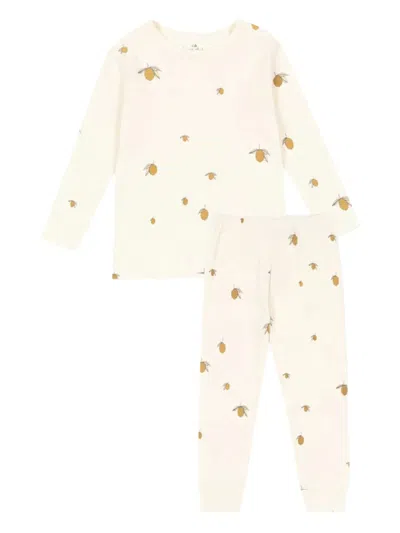Konges Sløjd Kids' Lemon-print Pajamas In Neutral