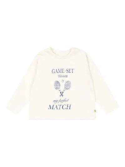 Konges Sløjd Babies' Lin Long-sleeve Graphic T-shirt In Neutral