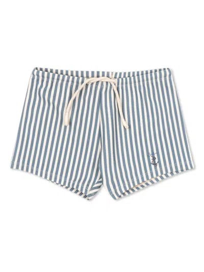 Konges Sløjd Logo-embroidered Swim Shorts In ブルー