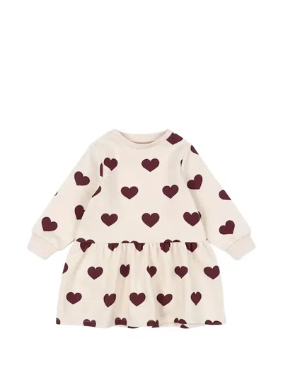 Konges Sløjd Kids' Lou Heart-print Ruffled Dress In Multi