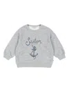 Konges Sløjd Slogan-embroidered Sweatshirt In Grey
