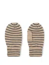 Konges Sløjd Louli Striped Mittens In Brown