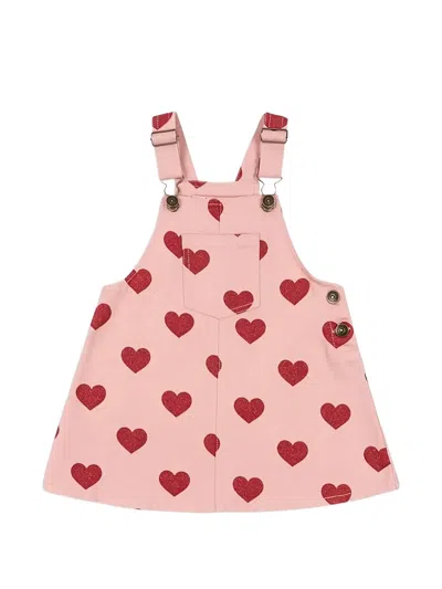 Konges Sløjd Kids' Magot Heart-print Dress In Pink