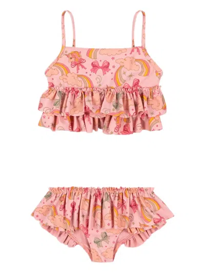 Konges Sløjd Babies' Manuca Bikini Set In 粉色