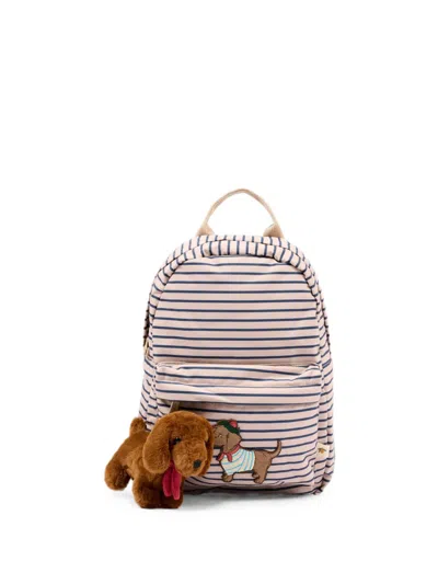 Konges Sløjd Mini Nohr Striped Dog-patch Backpack In ニュートラル