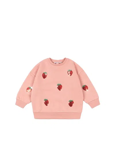 Konges Sløjd Mini Strawberry Shirt For Girls In Pink