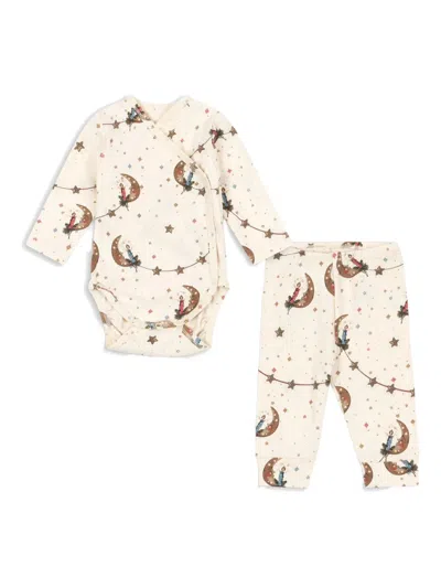 Konges Sløjd Moon Stars Print Babywear (set Of Two) In Multi