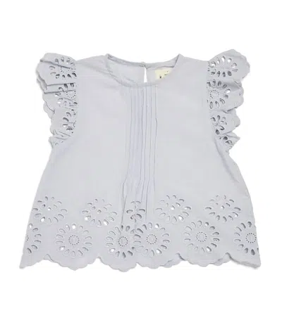 Konges Sløjd Organic Cotton Posey Blouse (9-48 Months) In Blue