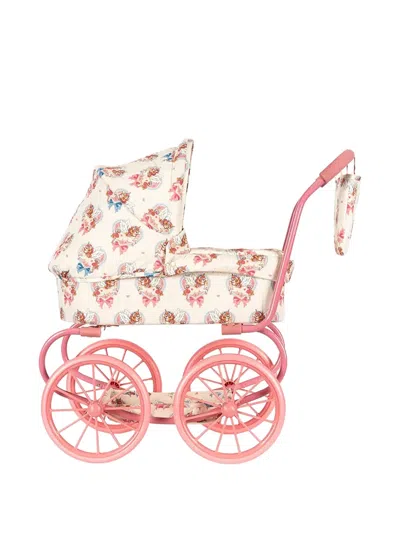 Konges Sløjd Kids' Print Toy Pram In Brown