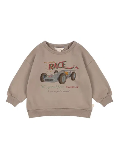 Konges Sløjd Babies' Race-car Sweatshirt In Brown