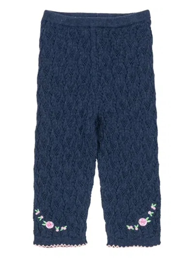 Konges Sløjd Babies' Rosier Openwork Trousers In Blue
