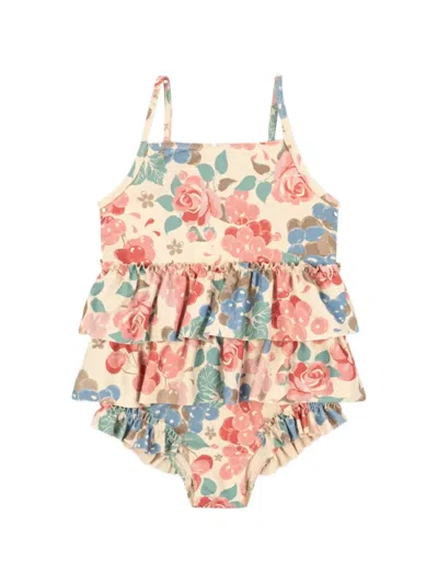 Konges Sløjd Ruffled-detail Floral-print Swimsuit