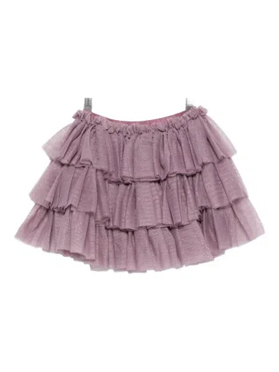 Konges Sløjd Kids' Ruffled Mini Skirt In Purple