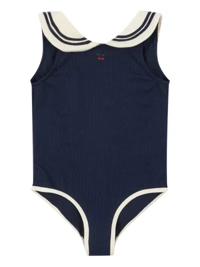 Konges Sløjd Kids' Sailor Swimsuit In Blue