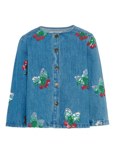 Konges Sløjd Kids' Sequin-embellished Jacket In Blue