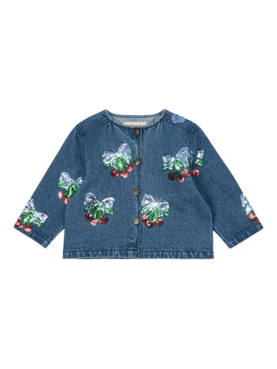 Konges Sløjd Babies' Sequin-embellished Top In Blue