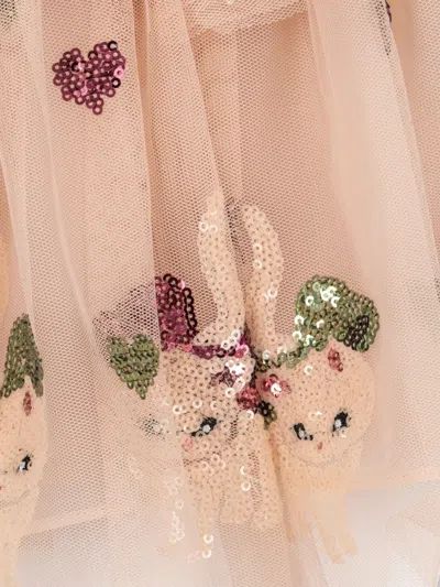 Konges Sløjd Babies' Sequin Heart Dress In Neutral