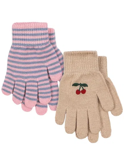 Konges Sløjd Set 2 Pairs Of Gloves In Multi