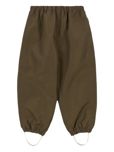 Konges Sløjd Kids' Shell Elastic-cuff Trousers In Green