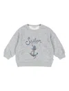 Konges Sløjd Slogan-embroidered Sweatshirt In Grey