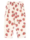 Konges Sløjd Strawberry-print Trousers In Neutrals