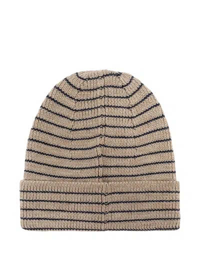 Konges Sløjd Striped Beanie Hat In Blue