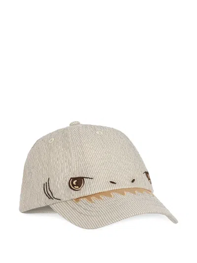 Konges Sløjd Kids' Striped Cap In Neutrals