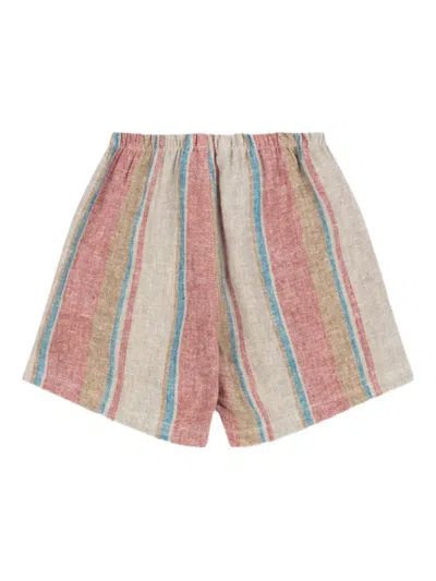 Konges Sløjd Kids' Striped Shorts In Pink