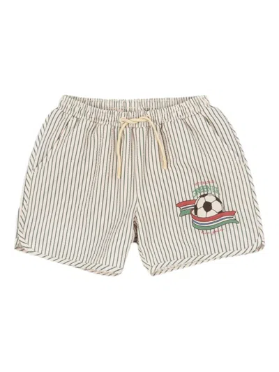 Konges Sløjd Babies' Striped Swim Shorts In Gray