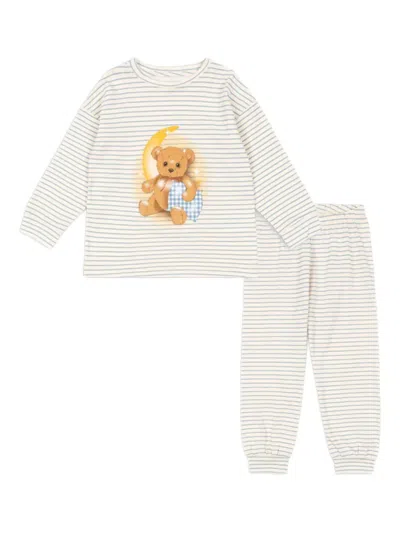 Konges Sløjd Babies' Striped Trousers (set Of Two) In White