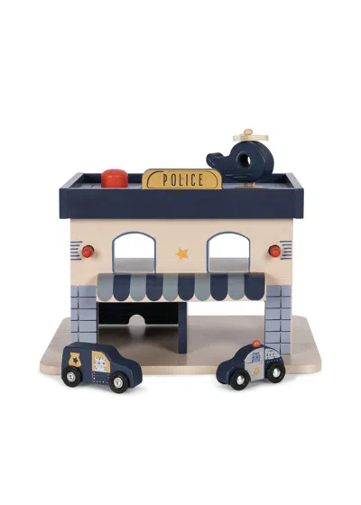 Konges Sløjd Wooden Police Station Playset In Blue