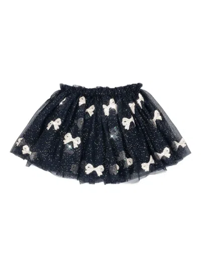 Konges Sløjd Babies' Yvonne Bow-detail Tulle Skirt In Blue