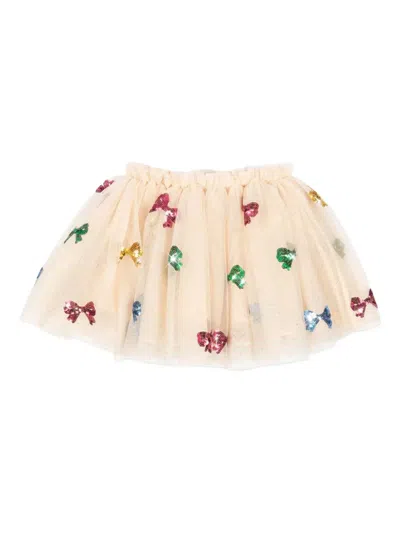 Konges Sløjd Babies' Yvonne Sequin Bow Skirt In Neutral