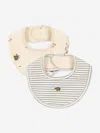 Konges Slojd Baby Boys Basic 2 Pack Bib Set In White