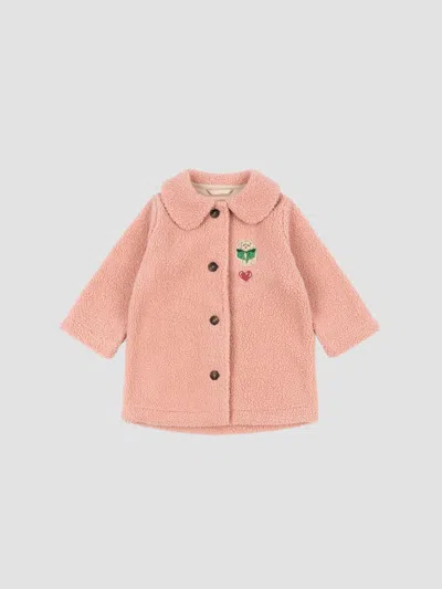 Konges Slojd Baby Girl's & Little Girl's Jody Embroidered Bouclé Coat In Brown