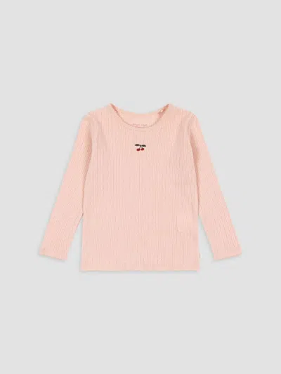Konges Slojd Baby Girl's,little Girl's & Girl's Minnie Pointelle Top In Brown