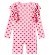 Konges Slojd Baby Manuca Printed Swimsuit In Pink