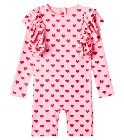 Konges Slojd Kids' Baby Manuca Printed Swimsuit In Pink