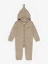 Konges Slojd Baby Mattou Knit Onesie In Brown