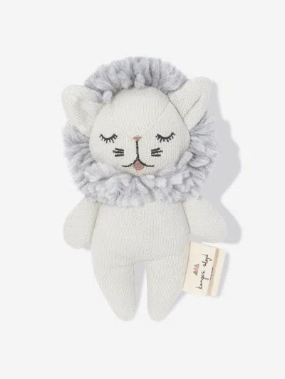 Konges Slojd Baby Mini Lion Soft Toy In Grey