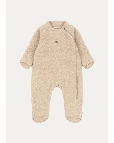 Konges Slojd Kids' Baby's Safa Sherpa Footie In Brown